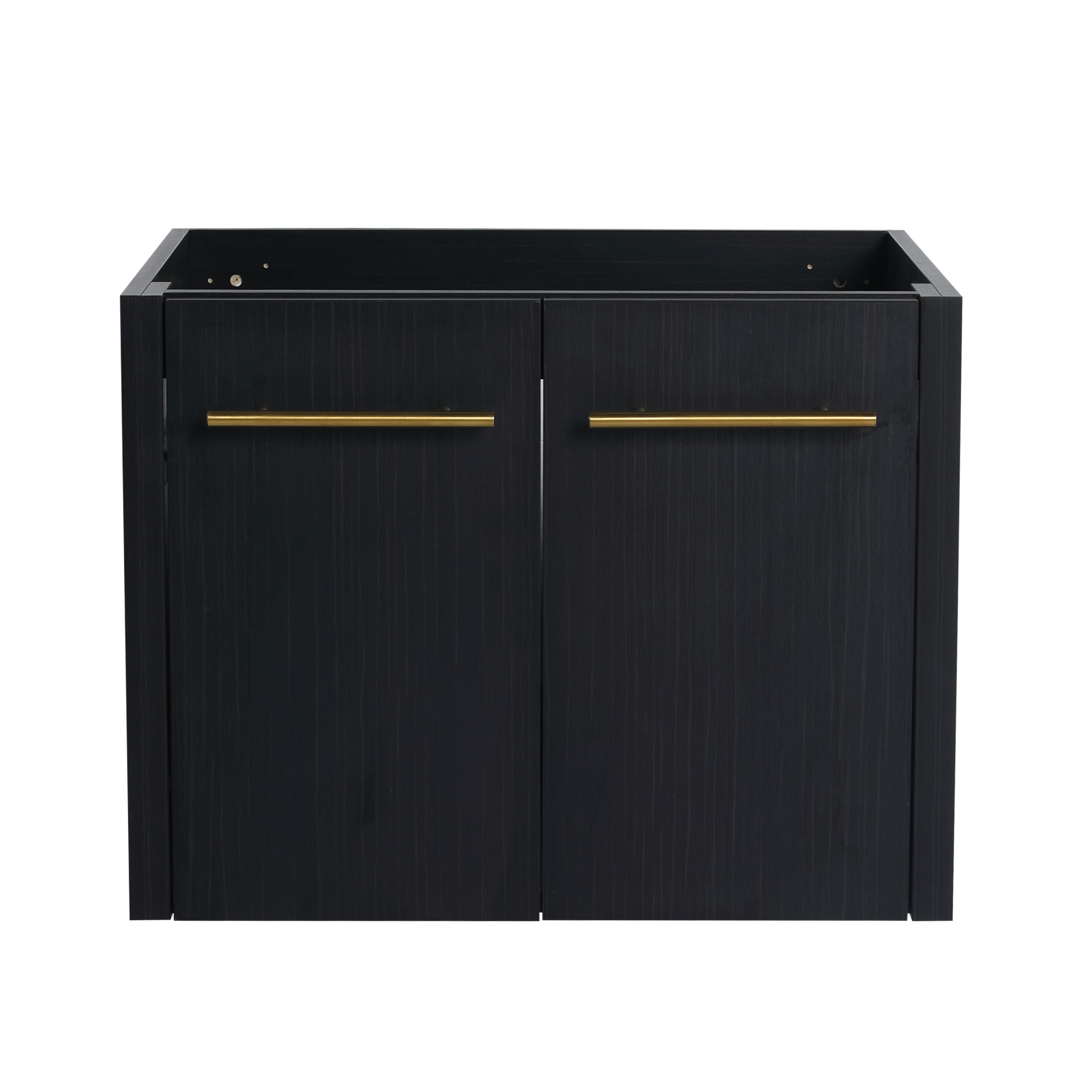 Noble House 24" Floating Bathroom Vanity Cabinet, Plywood Black Chestnut, Soft-Close Door, Excluded Sink, Black Chestnut