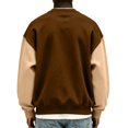 thumbnail image 3 of qafoshin Color Block Crew Neck Sweatshirt for Men, Fashion Classic Regular Fit Soft Raglan Long Sleeve Casual Pullover Tops, 3 of 5