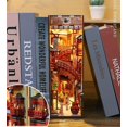 thumbnail image 5 of Kit de libros de bricolaje, callejón decorativo con inserto de rincón de libros para casa de muñecas, kit de creatividad para construir modelos de sujetalibros con luz LED (Dunhuang buscando, 5 of 5