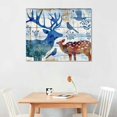 thumbnail image 2 of JEUXUS Deer Wall Art Picture Canvas Vintage Style Posters Print Modern Bathroom Decor Artwork Framed For Living Room Bedroom Wall Painting Home Decor, 2 of 6