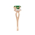 thumbnail image 3 of ANGARA Lab Grown Pear-Shaped Emerald Butterfly Engagement Ring for Women in 14K Rose Gold (Size-7x5mm) | May Birthstone, Birthday, Anniversary, Jewelry Gift for Women | Lab-Grown Emerald Ring, 3 of 8