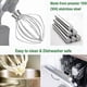 thumbnail image 3 of Dishwasher Safe Wire Whip Attachment 6 Wire Whisk Upgrade Real Stainless Steel Fits Tilt- Stand Mixer for Egg, 3 of 5