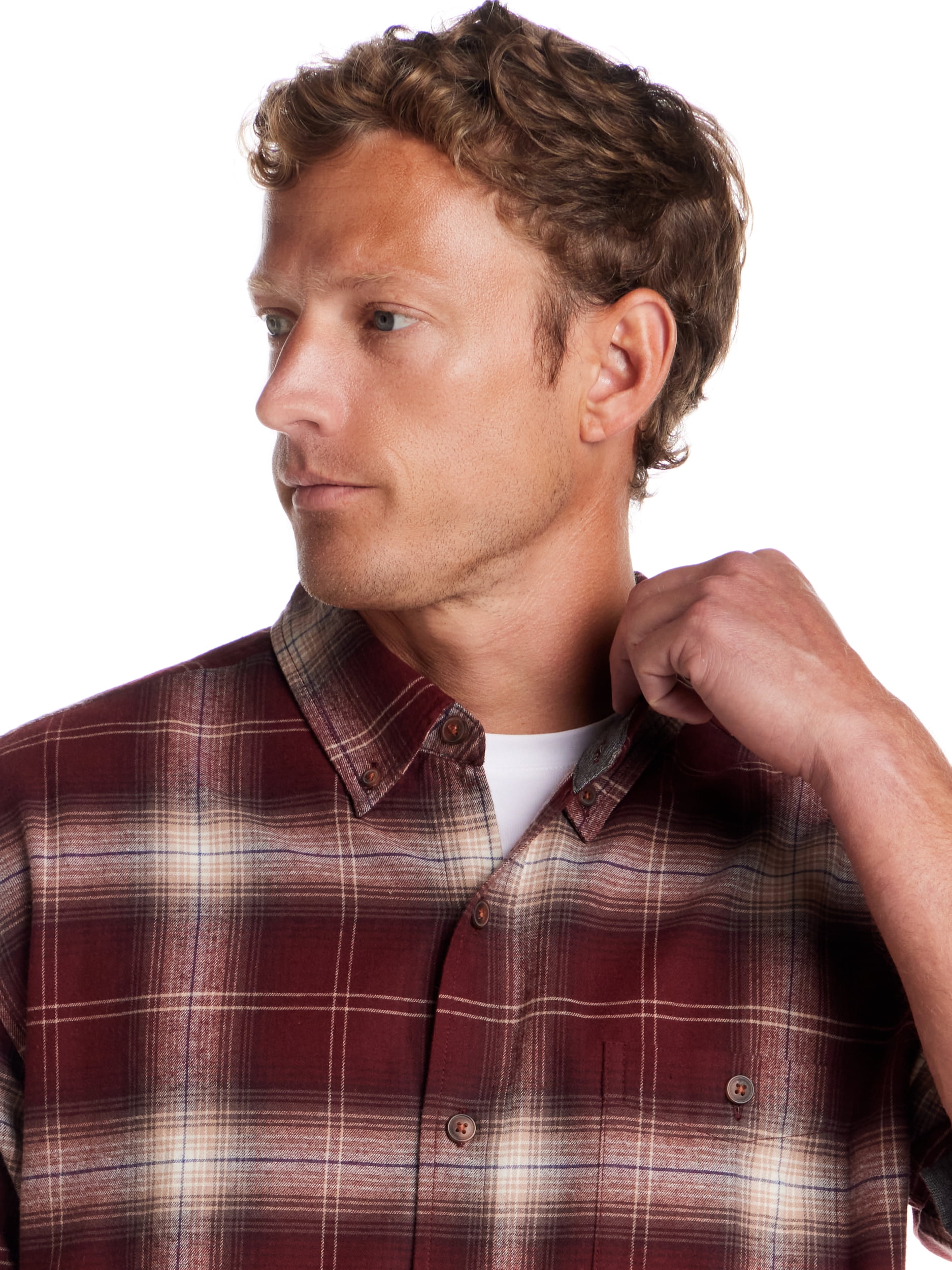 Frontier Threads Men's Long Sleeve Button Down Traditional Plaid Flannel