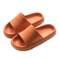 thumbnail image 2 of Zapatillas de casa Sandalias antideslizantes de EVA Parejas Zapatillas de suela gruesa con punta abierta, rojo anaranjado, adecuado para el tamaño 37-38 2 piezas Inevent AP001383-10B, 2 of 7