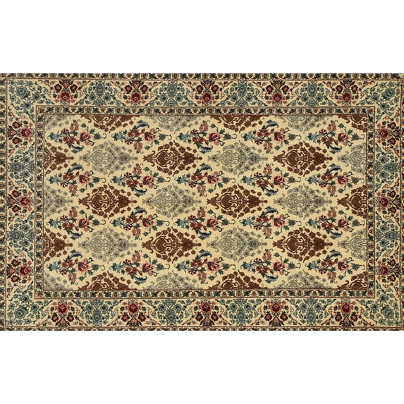 Ahgly Company Indoor Rectangle Traditional Reddish Brown Persian Area Rugs, 6' x 9'