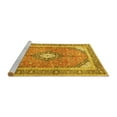 thumbnail image 2 of Ahgly Company Machine Washable Indoor Rectangle Medallion Yellow Traditional Area Rugs, 3' x 5', 2 of 4