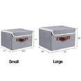 thumbnail image 5 of 2Pc Foldable Storage Bins Set Baskets Boxes Cubes Organizer Box Containers w/Lid, 5 of 13