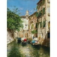 thumbnail image 2 of Rubens Santoro 15x18 Gold Ornate Wood Frame and Double Matted Museum Art Print Titled - Gondoliers on a Venetian Canal, 2 of 4