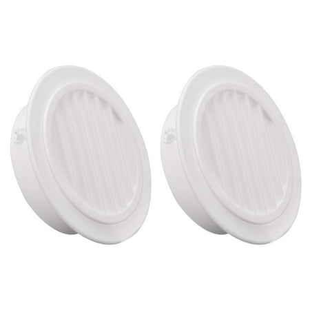 

Round Vent Cover PP Plastic Detachable Air Vent Exhaust Louver for 4 - 4.3 Dia Hole 2pcs