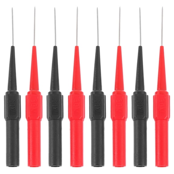 MUSEYA 8pcs Multi Meter Leads Plastic Assorted Color for Voltage Measurement with Multimeter