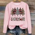 thumbnail image 1 of Amzcrzy Chandails en Molleton pour Femmes Chandail en Molleton de Noël Décontracté à Manches Longues Imprimé de Noël Col Rond Blouse Ample Chandails en Molleton pour Femmes Chandails en Molleton et Chandails à Capuchon Col Rond L, 1 of 4