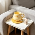 thumbnail image 6 of JHyouerji Round Woven Rope Coasters 5 Inch,Yellow Heat Absorbent Water Resistant Boho Drink Mats Washable for Coffee Table Kitchen Home Decor, 6 of 7