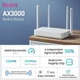 thumbnail image 4 of Router Xiaomi Redmi AX3000 WiFi-6 Gigabit 2.4G/5G Doble Banda 256 MB, 4 of 8