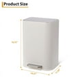 thumbnail image 4 of TROPOW Kitchen Trash Can,Stainless Steel Garbage Can with Lid, Step-On Pedal and Inner Bucket, Rectangular Trash Can for Home Kitchen Office Living Room, 4 of 9