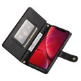 thumbnail image 4 of Crossbody for iPhone XS / iPhone X Phone Case Wallet with Card Slots Zipper Pocket, PU Leather Magnetic Shoulder Strap Purse Cover with Flip Kickstand for iPhone XS / iPhone X Women Girls, Black, 4 of 10