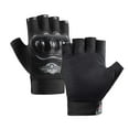 thumbnail image 1 of Guantes de motociclismo de medio dedo, guantes de bicicleta de montaña transpirables para ciclismo Etiqueta gris gris, 1 of 9