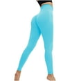 thumbnail image 3 of YUGYXL 2025 Leggings for Women High Waisted Stretch Yoga Pants Casual Workout Tights Lightweight Legging Lighten of The Day Sky Blue,L, 3 of 4