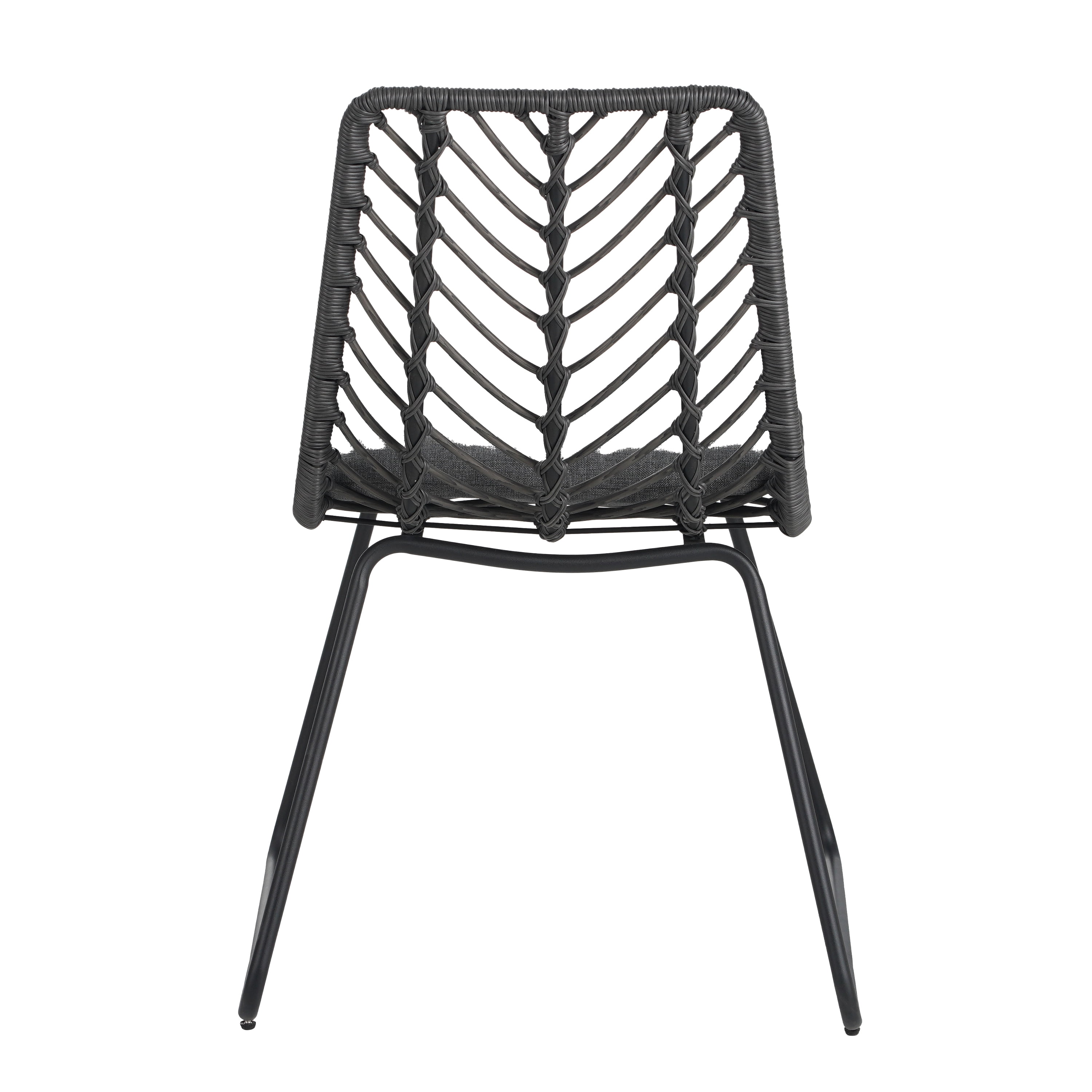 Euroco DEJA CHAIR,2PCS with 2 Cushions,Gray