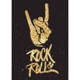 thumbnail image 4 of ABPHOTO Polyester 5x7ft Backdrop Golden Rock Gesture Photography Backdrop Black Background Studio Props, 4 of 5