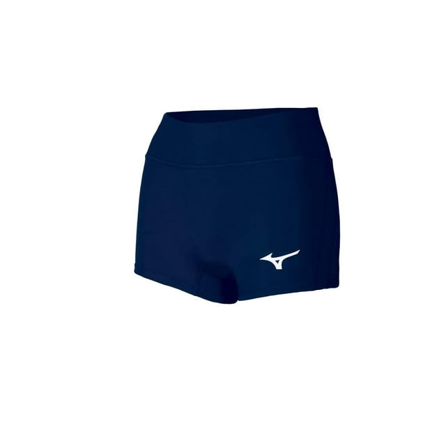 Short de Vóley Mizuno Apex para Mujer 2.5" de tiro, Azul Marino, XXL