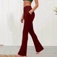 thumbnail image 2 of Women Flare Leggings Tummy Control High Waisted Wide Leg Yoga Pants Bootcut Workout Leggings Skinny Yoga Pants, 2 of 6