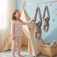 thumbnail image 5 of Adorable 19.7in Sloth Plush , Cute Sloth Stuffed Animal for Birthday Gifts, Soft Cuddle Companion for Easter Basket Fillers and Nursery Room Decorations for Home, Brown, 5 of 7