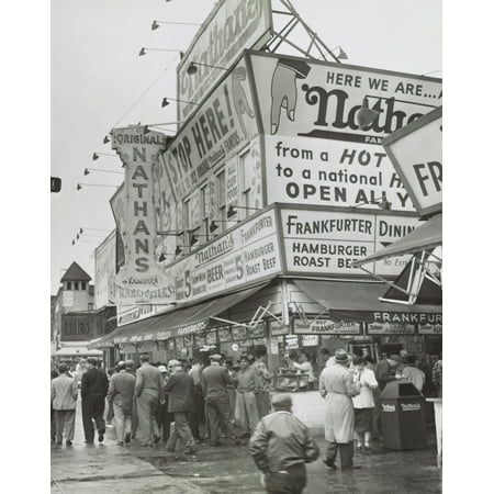 NathanS Hot Dogs Food Stand On The Coney Island Boardwalk