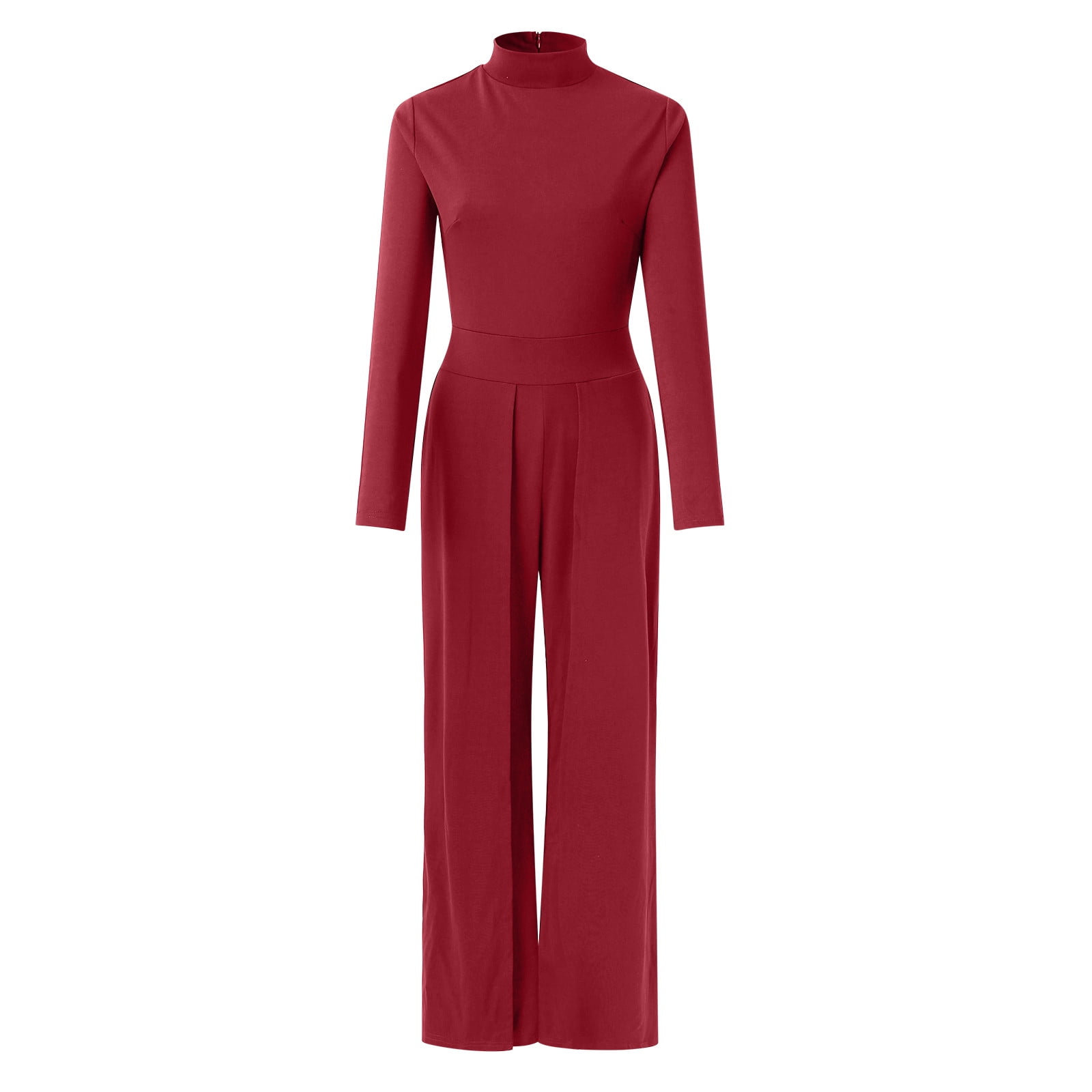 HBFAGFB Jumpsuits for Women Loose Belted Dressy Long Sleeves