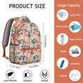 thumbnail image 4 of Boho Floral Design Backpack for Students Lightweight and Wear-Resistant School Bag with Tropical Flower and Leaves Pattern, 4 of 5