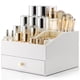 thumbnail image 1 of Organizador de maquillaje Vlando Vanity con cajones de piel sintética, color blanco, 1 of 9