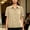 Khaki, variant on Short Sleeve Shirts for Women V-Neck Cotton Linen Solid Button Down Blouse Fitted Drawstring Casual Flutter Tees Women's Tops, Tees & Blouses Yellow M