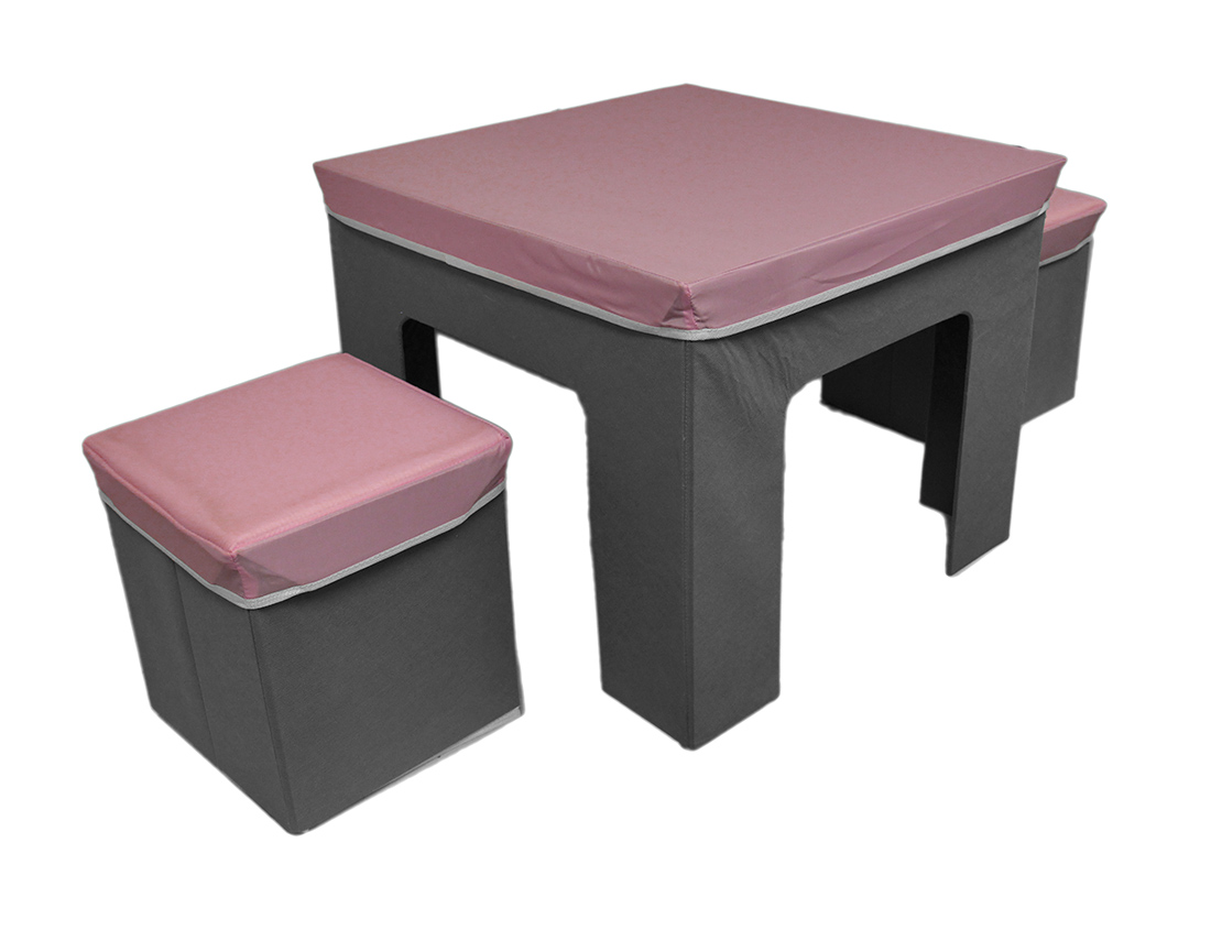 Cosco Pink & Grey Folding Fabric Kids Activity Table ...