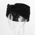 thumbnail image 4 of Ofertas Únicas 1 Pc Diadema de Moda Patrón de Lazo de Borde Ancho Negro, 4 of 5