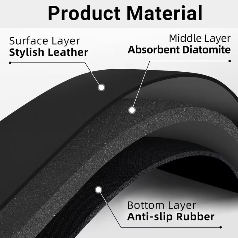 Extra long kitchen sink splash pad | Silicone faucet pad, super absorbent diatomaceous earth, quick drying, cutable bathroom splash pad