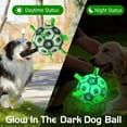 thumbnail image 2 of Glow in The Dark Dog Toys - 8 Inch Upgraded Interactive Light Up Soccer Balls, World Cup Dogs Football, Outdoor Tug Toys for Medium & Large Dogs Birthday Gifts, 2 of 7