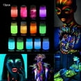 thumbnail image 1 of DEBGFS Ensemble de Peintures Phosphorescentes Phosphorescentes Qui Brillent dans le Noir, Auto-Lumineuses, Peintures Lumineuses pour Peinture Murale et Corporelle, 1 of 10