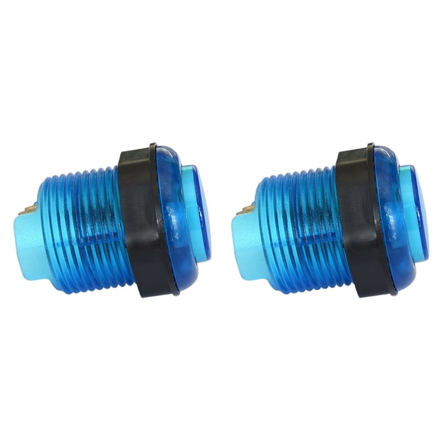 Illuminated Push Button Transparent Fittings Console Switch Snap Light Replace Start Cabinet Small Vending Self-Assembly Blue