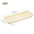 thumbnail image 2 of Uxcell Plastic Rectangular Flower Drip Tray 3pcs Beige 15.75x6.69”, 2 of 5