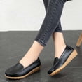 thumbnail image 4 of GERsome Womens Loafers Slip On Dress Shoes Round Toe Comfort Casual Walking Flats Shoes, Black Size 7, 4 of 9