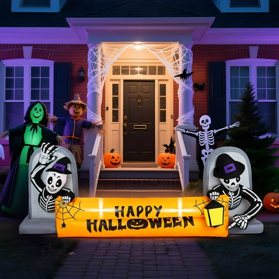 Ktaxon 10' Halloween Inflatables Outdoor Halloween Tomb Decoration Banner Blow up Decor