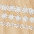 thumbnail image 1 of 3 yardas de encaje floral perlado, 3 estilos, aplique de encaje blanco con forma de flor, ideal para costura, manualidades, decoración de ropa, vestidos de novia y bordados., 1 of 5