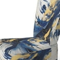 thumbnail image 4 of Designart "Modern Fluid Gold And Blue Ii" Upholstered Modern & Contemporary Accent Chair and Fractals Arm Chair - Multiple Color & Pattern, 4 of 7