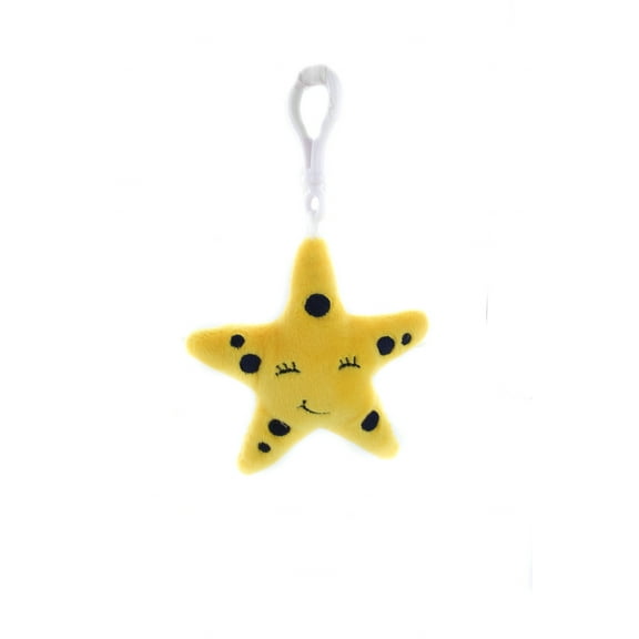 Plushland Adorable Shiner the Clown Fish Keychain 4 Inches Plush Stuffed Animal - Custom Toy for Kids, Boys, Girls - Gifts Present for Birthday, Graduation Day, Valentine Day - Back to School