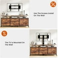 thumbnail image 6 of REAHOME TV Stand with Mount, 63" Entertainment Center for 32/45/55/60/65/70 inch TVs, Media Console Table with 7 Drawers, Height Adjustable Mount, Dresser TV Stand for Living Room, Rustic Brown, 6 of 14