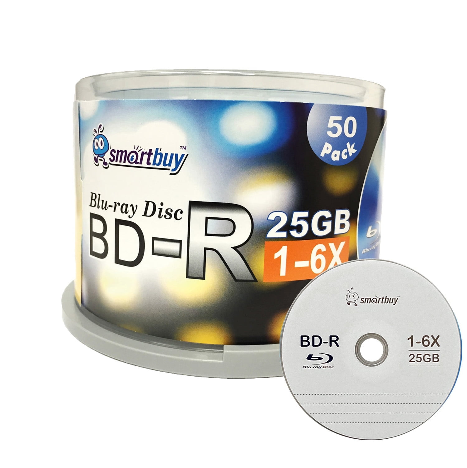 Verbatim 97457 25 GB 6X BD-R Blu-Ray Disc (25/Pack) - Walmart.com