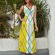thumbnail image 2 of Vestido Largo Sin Mangas Para Mujer, Diamond Grid Traje Informal Para Cumpleaños, Verano, 2 of 5