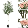 thumbnail image 4 of Yeshouse Olivo artificial, planta de olivo artificial en maceta de 1,5/1,8/2,1 m de altura con ramas, hojas y frutos realistas para decoración de interiores, 4 of 8