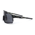 thumbnail image 3 of Manly Modern Camouflage Print Oversize Shield Wrap Plastic Sunglasses Army Green, 3 of 4