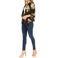 thumbnail image 4 of Women's Casual Floral Print Waist Length Fitted Style Blazer Jacket, 4 of 6