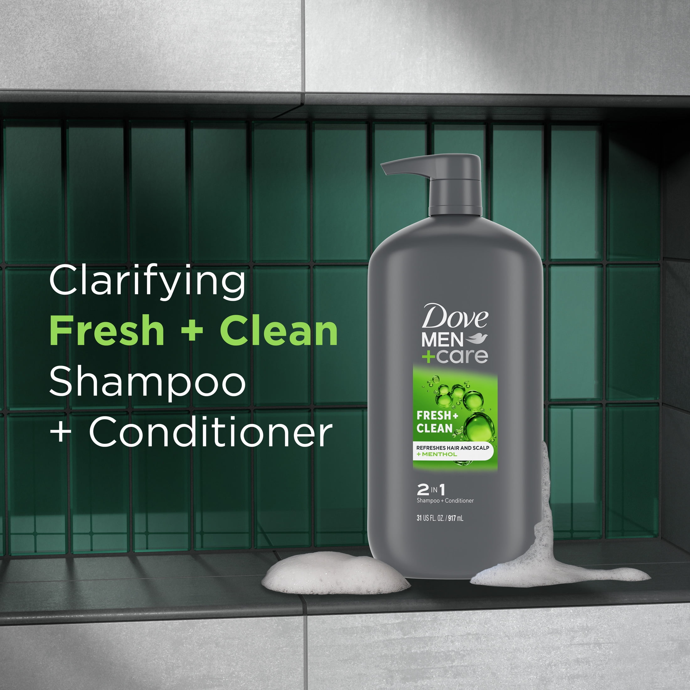 Dove Men+Care Daily 2-in-1 Shampoo and Conditioner Fresh & Clean, 31 oz